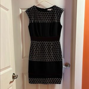 Elegant Black and White Patterned Dress